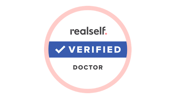 A circular badge with the text 